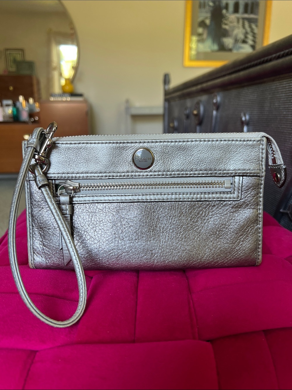Coach 65th Anniversary Legacy Lined Wristlet - Picture 2 of 15